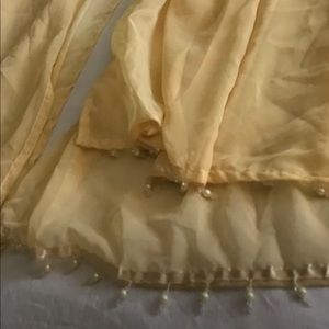 16’ sheer yellow valance